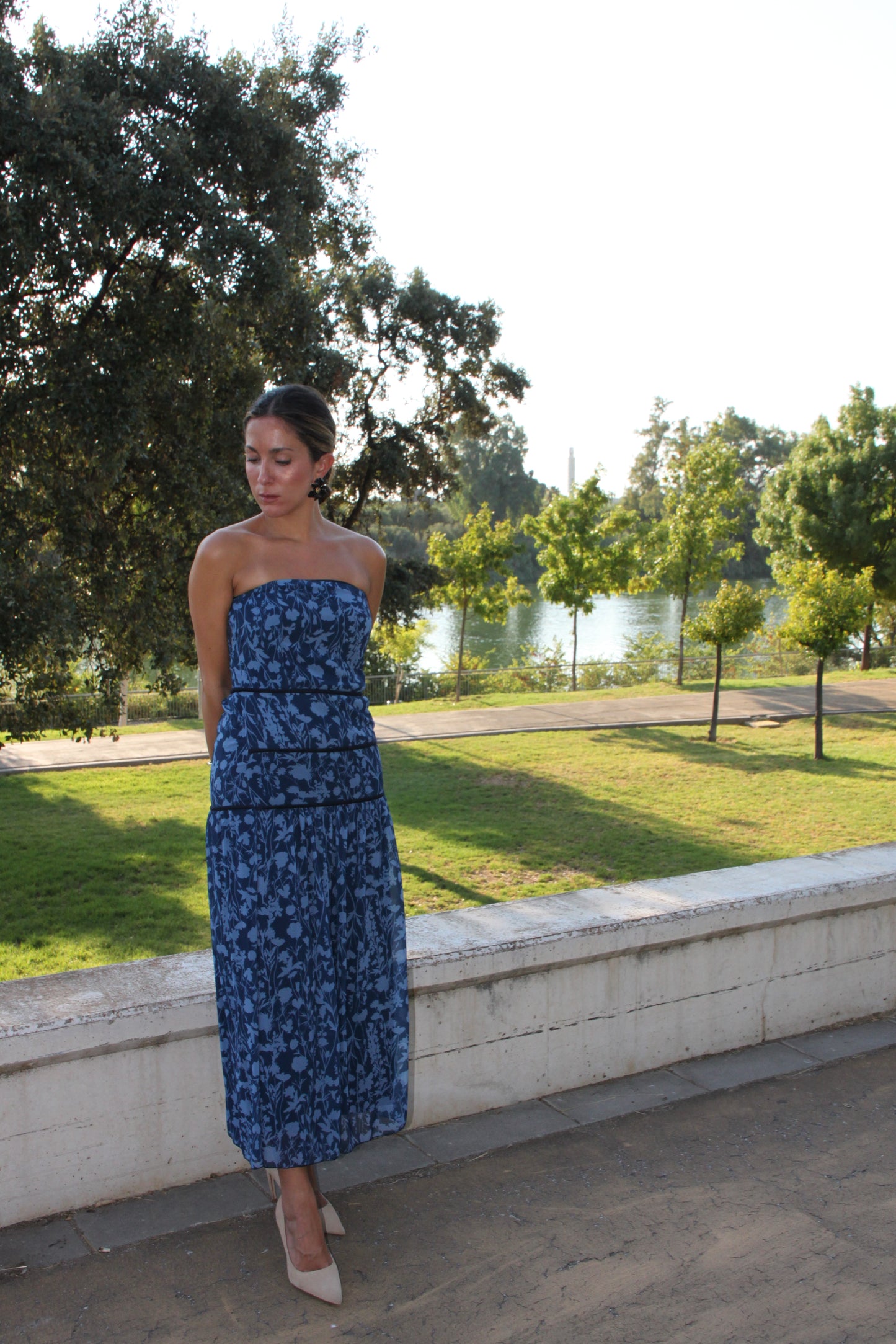 Vestido honor frunce