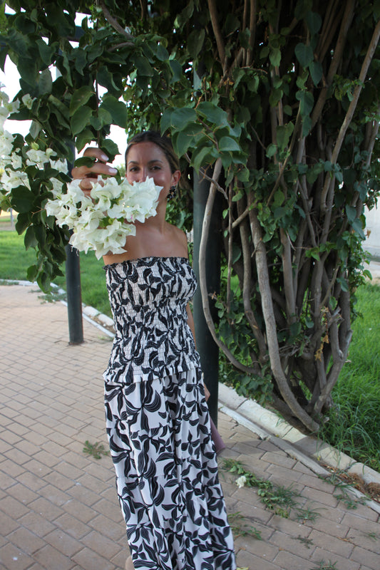 Vestido honor blanco y negro