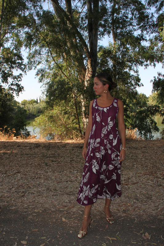Vestido Álamo granate