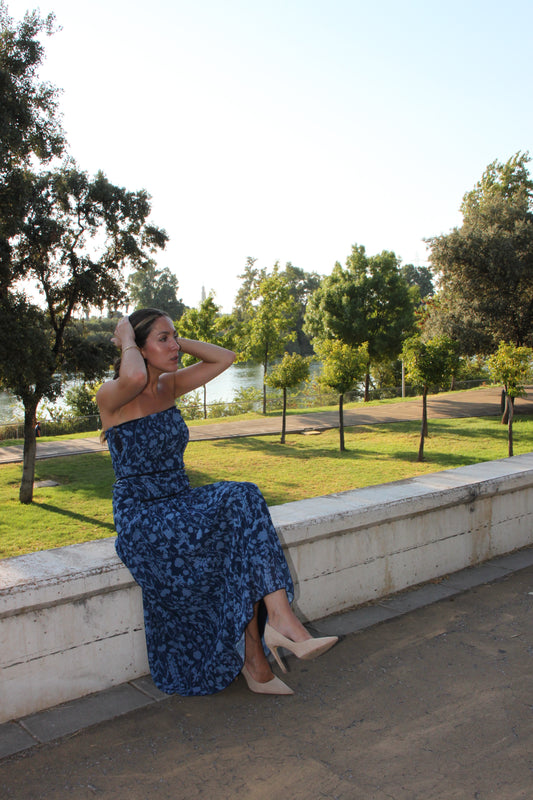 Vestido honor frunce