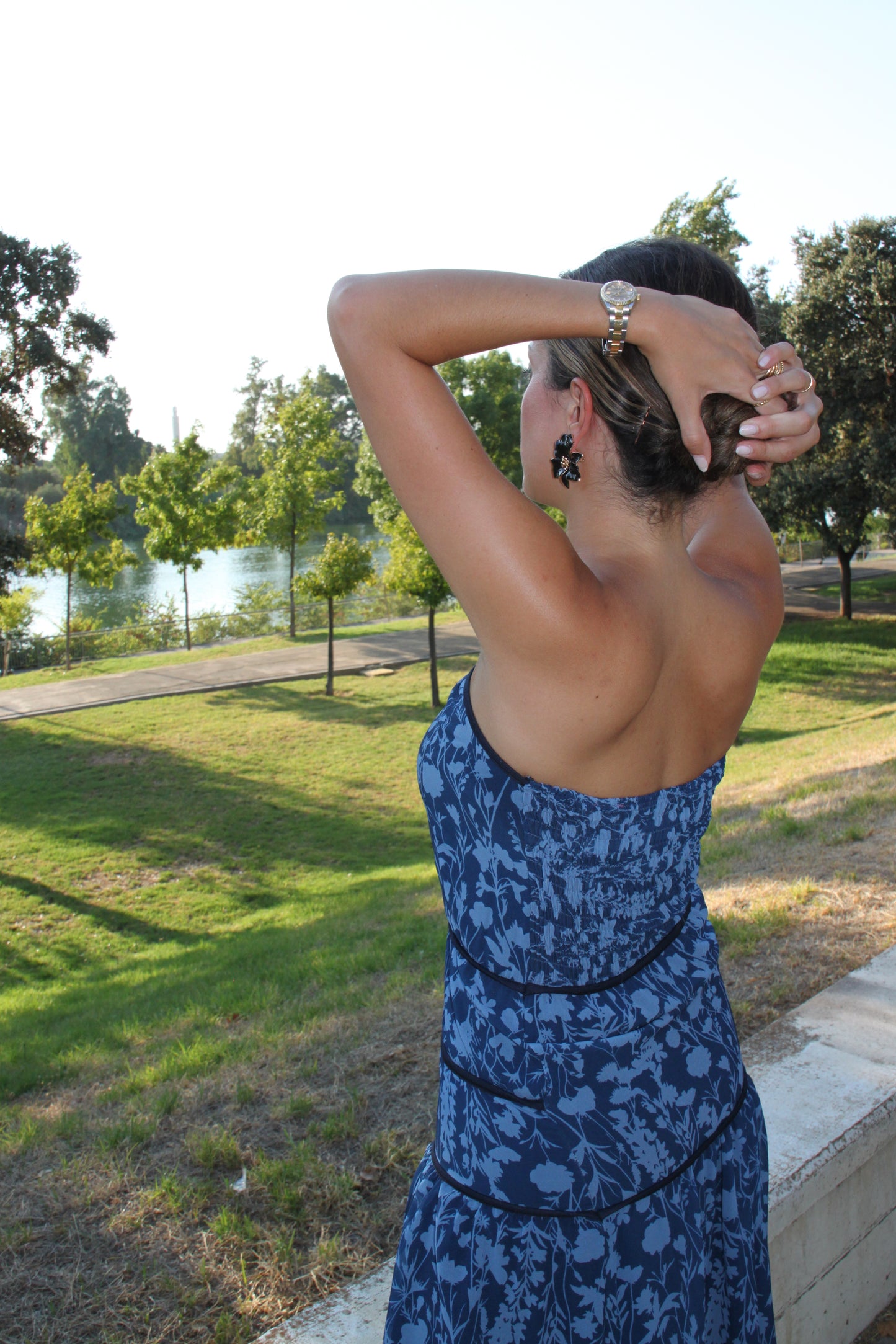 Vestido honor frunce