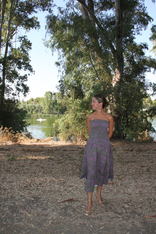 Vestido honor flores